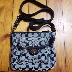 Guc Coach black crossbody.  Adj strap.